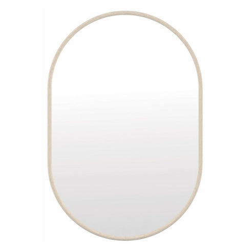 Brent Light Brown Oval Wall Mirror