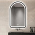 Byron Arched Frosted LED Black Wall Mirror