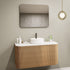 Graeme Aluminium Framed Rounded Corners Rectangular Brushed Gunmetal Bathroom Mirror