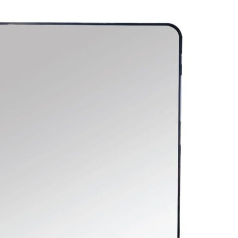 Side angle view of Malen full-length mirror showing slimline frame design