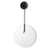 Nerida Round Drop Wall Mirror with Black Metal Clip
