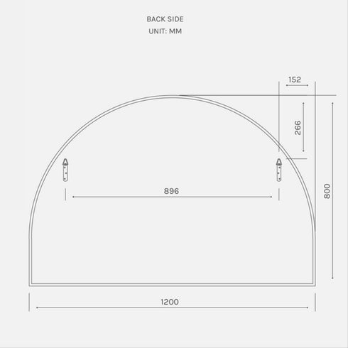 Aiva Arch White Wall Mirror