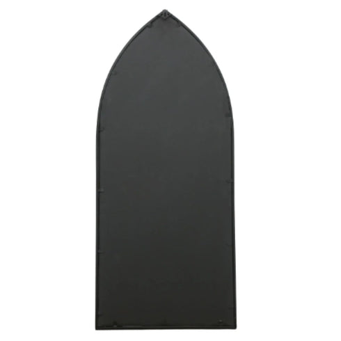 Romilly Cathedral Arch Black Wall Mirror - Gothic Window Style Decorative Mirror