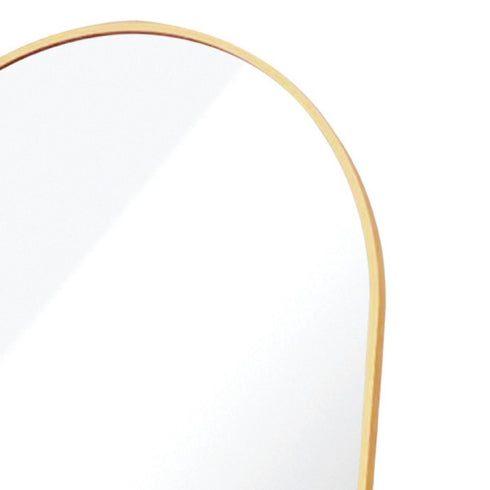 Ronan Gold Aluminium Arch Floor Mirror with Stand