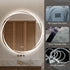 Banksia Frameless Frosted Antifog Right Cut Moon Frontlit LED Wall Mirror