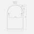 Aiva Arch Matt Black Wall Mirror