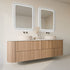 Taylor Rounded Corners Anti-fog Frontlit & Backlit LED Bathroom Mirror - Brushed Gunmetal Frame with Wave Motion Sensor
