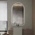 Tallow Arched Antifog Backlit LED Black Wall Mirror
