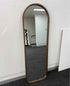 Moreton Arched Walnut Wood Full Length Wall Mirror