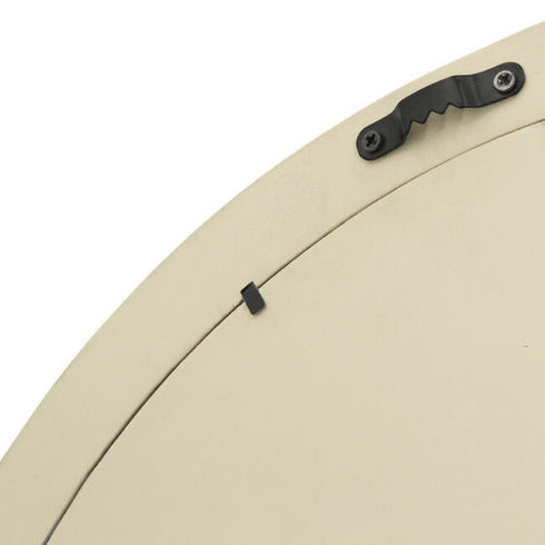 Perci Wood Round Mirror Mango Cream