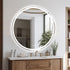 Wattleview Frosted LED Dimmable 25mm Strip Round Bathroom Mirror with Defogger
