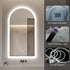 Winton Frameless Arched Frosted Anti Fog LED Bathroom Mirror