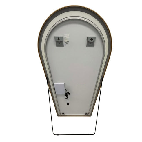 Elwood Arched Full Length Dimmable LED Gold Standing Mirror