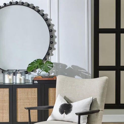 Giorgio Round Black Wall Mirror