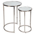 Tatiana Mirrored Nickel Nesting Side Tables