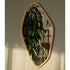 Indra Natural Rattan Pebble Wall Mirror - Organic Shape Light Beige Decorative Mirror