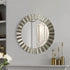 Marletta Antique Silver Round Wall Mirror