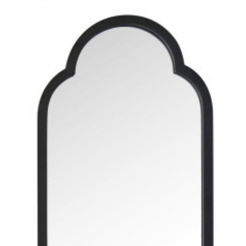Bryn Slim Full Length Metal Frame Black Wall Mirror
