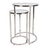 Tatiana Mirrored Nickel Nesting Side Tables