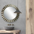 Marletta Antique Silver Round Wall Mirror