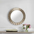 Marletta Antique Silver Round Wall Mirror