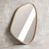 Onyx Natural Rattan Pebble Shape Wall Mirror - Light Beige Organic Decorative Mirror