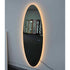 Tamworth Frameless Oval LED Wall Mirror - Tricolour Dimmable Glow Mirror