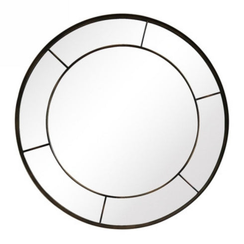 Thayer Black Round Wall Mirror - Modern Decorative Frame Contemporary Mirror