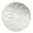 Viggo White Metal Round Wall Mirror - Decorative Pattern Frame Feature Mirror
