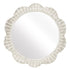 Yindi Rattan Scallop White Round Wall Mirror