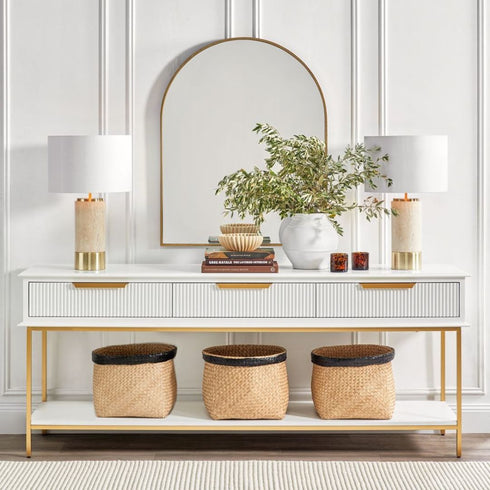 Alvina Arch Gold Wall Mirror