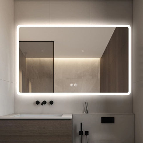Tamsin Rectangular Frameless LED Frosted Bathroom Mirror