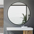 Elun Black Round Wall Mirror