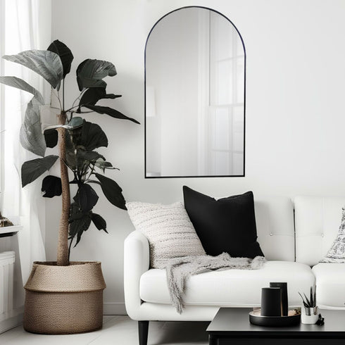 Harper Aluminium Black Wall Mirror