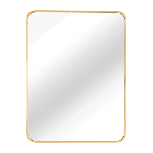 Malen Round Corners Gold Wall Mirror