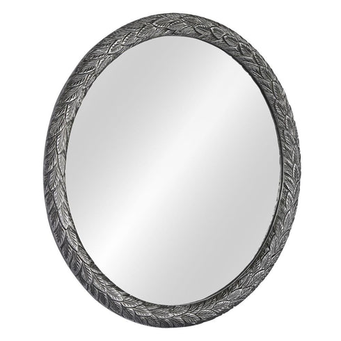 Round Silver Wall Mirror
