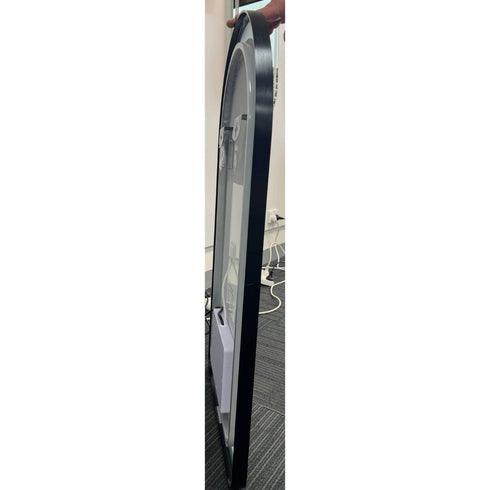 Byron Arched Frosted LED Black Wall Mirror