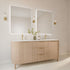 Graeme Rounded Corners Anti-fog Backlit LED Bathroom Mirror - Brushed Gold Frame with Wave Motion Sensor