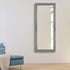 Nalaya zebra fishbone frame mirror enhancing light and space in a modern hallway