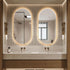 Maria Oval Frontlit LED Gold Bathroom Wall Mirror