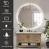 Banksia Frameless Frosted Antifog Right Cut Moon Frontlit LED Wall Mirror