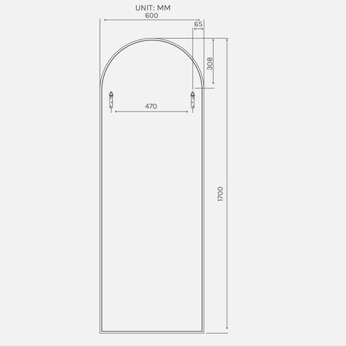 Aiva Arch White Wall Mirror