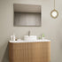 Raelene Rectangular Aluminium Framed Brushed Nickel Bathroom Mirror