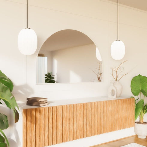 Aiva Arch White Wall Mirror