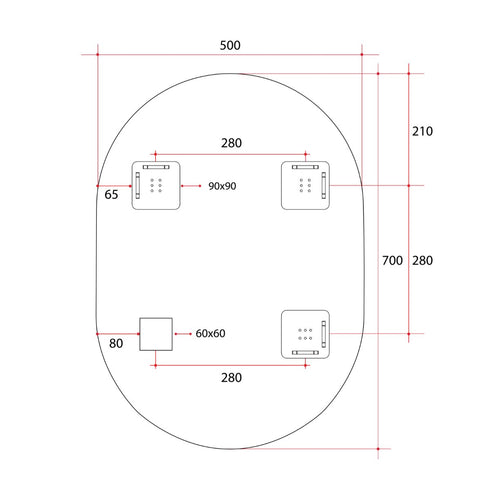 Emrys Oval Bathroom Wall Mirror