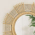 Susana Rattan Wall Mirror - Round Coastal Boho Mirror with Natural Frame