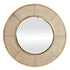 Kedar Round Rattan Gold Wall Mirror - Natural Textured Frame