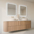 Taylor Anti-Fog Frontlit & Backlit LED Bathroom Mirror - Brushed Gold Frame with Optional Bluetooth Speaker