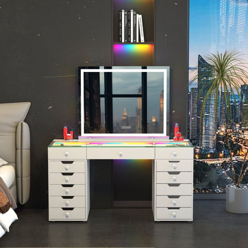 Waru Hollywood Vanity Mirror with RGB & Bluetooth Speaker