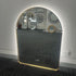 Meroo Arched Antifog Backlit LED Gold Wall Mirror